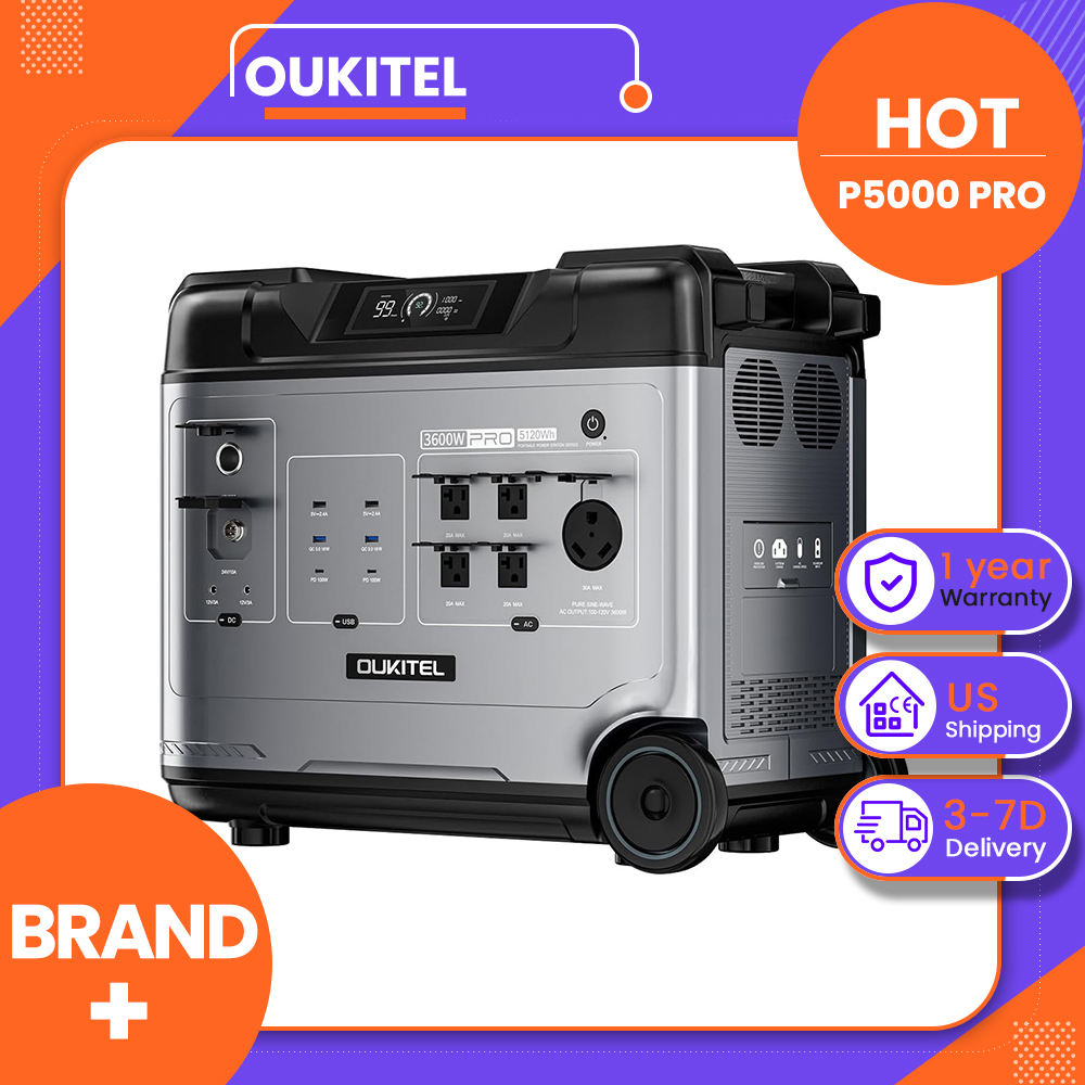 Solar Emergency Charger - Station d'alimentation portable OUKITEL P5000 Pro,