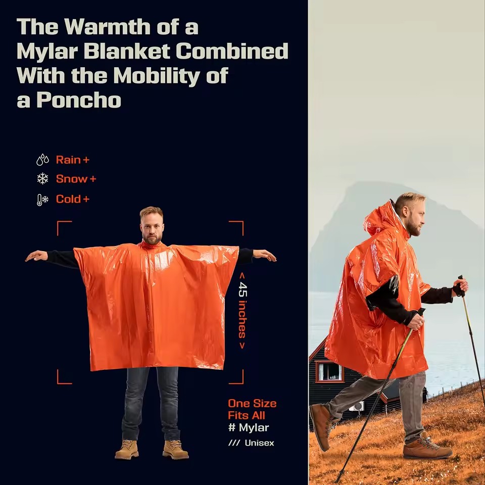 Poncho de survie thermique ant - Survival Blanket Reflective avis et prix